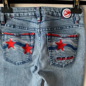 Y2k Pepe London embroidered jeans